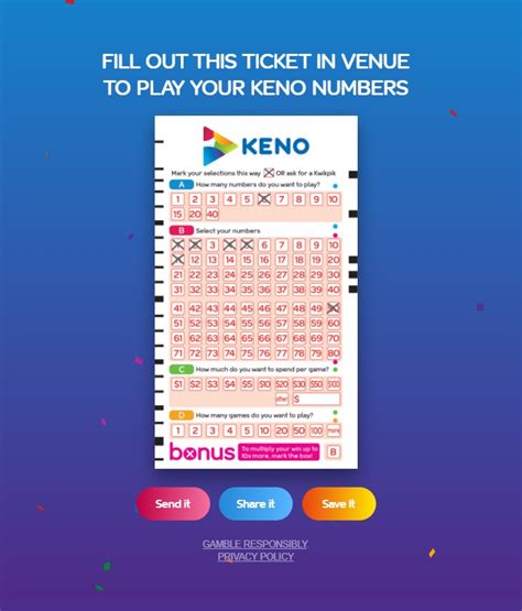 check keno ticket victoria